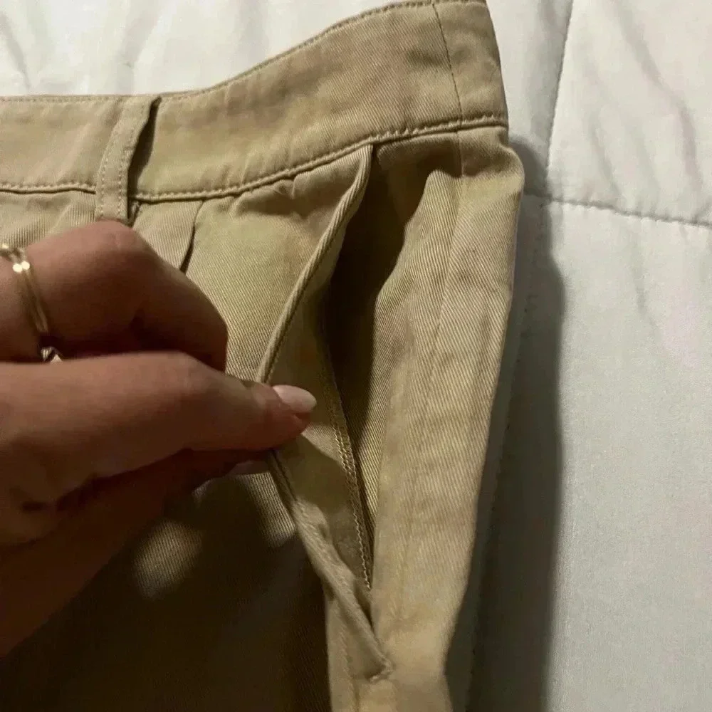 J Crew Shorts Pleated Khaki Chino 4” Inseam NWT Womens Size 16 Cotton - Picture 9 of 11